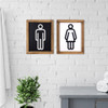 Set of Two His and Hers Bathroom Wall Art