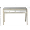 Antiqued Silver Finish Console Table