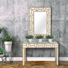 Gold Geometric Mirror and Console Table