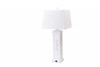 Set of 2 White Seahorse Shutter Base Table Lamps