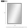 Jumbo Black Beveled Wall Mirror