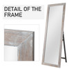 Brushed Light Brown Wooden Mirror