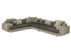 Hercules Gray Microfiber Three Piece Right L Shape Sectional Sofa