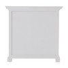 Classic White Large Three Drawer Nightstand