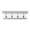 Classic White Four Hook Hanging Coat Rack