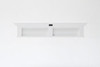 Traditional Classic White Wood Six Hook Hanging Coat Rack