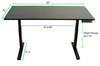 Black on Black 52" Bamboo Dual Motor Electric Office Adjustable Computer Desk