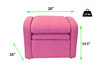 Kids Pink Comfy Upholstered Recliner Chair with Storage