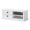 47" Classic White Entertainment Unit with Two Drawers