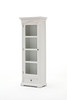 Traditional White and Glass Door Storage Cabinet