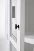 Classic White and Glass Double Door Storage Cabinet