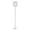 Distratto 1-Light Polished Chrome Floor Lamp With Enmeshed Aluminum Wire Shade