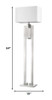 Precision 1-Light Brushed Nickel Floor Lamp With Ivory Shantung Shade