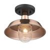 Shiny Copper Shallow Plate Adjustable Pendant Light