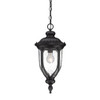 Matte Black Cast Aluminum Hanging Pendant Light