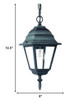 Matte Black Beveled Glass Outdoor Hanging Light