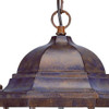 Three Light Dark Brown Carousel Lantern Hanging Light