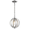 Nevaeh 1-Light Chrome Globe Pendant With Crystal Accents