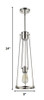 Jade 1-Light Polished Nickel Pendant With Vertical Structural Frames