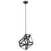 Hedron 1-Light Matte Black Pendant