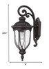 XL Black Cast Aluminum Glass Lantern Wall Sconce