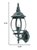 Matte Black Ornamental Glass Globe Wall Light