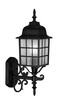 Matte Black Window Pane Lantern Wall Sconce