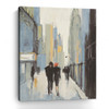30" x 24" Watercolor Walk in the City Canvas Wall Art