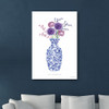 36" x 24" Blue and White Life Floral Vase Canvas Wall Art