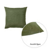 Set of 2 Green Modern Square Throw Pillows