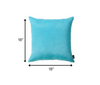 Set of 2 Turquoise Modern Square Throw Pillows