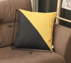 Yellow and Black Diagonal Decorative Throw Pillow