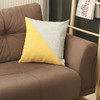 Gray and Yellow Diagonal Decorative Throw Pillow