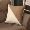 Brown and White Diagonal Decorative Throw Pillow