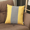 Yellow and Black Houndstooth Throw Pillow