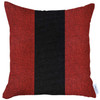 Red and Black Centered Strap Throw Pillow