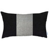 Black and White Midsection Lumbar Throw Pillow