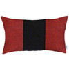 Red and Black Midsection Lumbar Throw Pillow