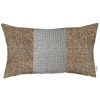 Brown and White Midsection Lumbar Throw Pillow