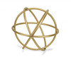 Petite Gold Metal Orb Decorative Sculpture