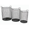 Set of Three Metal Wire Storage Baskets