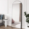 Arched Black Standing Mirror