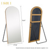 Petite Gold Arched Wooden Mirror