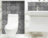 8" X 8" Gray and White Multi  Peel and Stick Removable Tiles