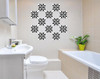 5" X 5" Black and White Colla Peel and Stick Removable Tiles