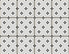 5" X 5" Black and White Rosa Peel and Stick Removable Tiles