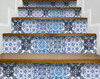 5" X 5" Mediterranean Blues Mosaic Peel and Stick Tiles