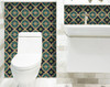 6" X 6" Agean Blue and Green Peel and Stick Tiles