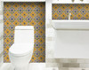 5" X 5" Yellow Blue Provence Peel and Stick Tiles Removable Tiles