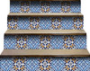 6" X 6" Blue White Golden Peel and Stick Tiles